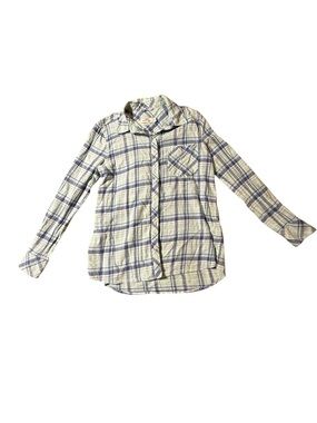 Vineyard Vines Relaxed Fit Button Up Flannel Shirt Womens size 6